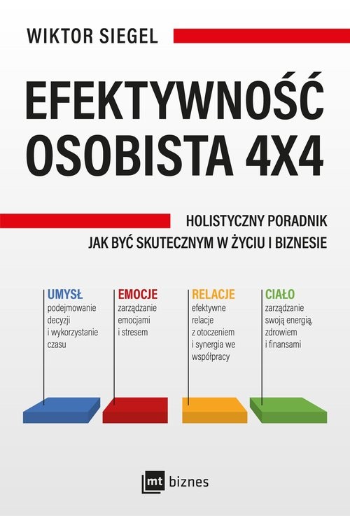okładka Efektywność osobista 4x4 Holistyczny poradnik jak być skutecznym w życiu i biznesie książka | Siegel Wiktor