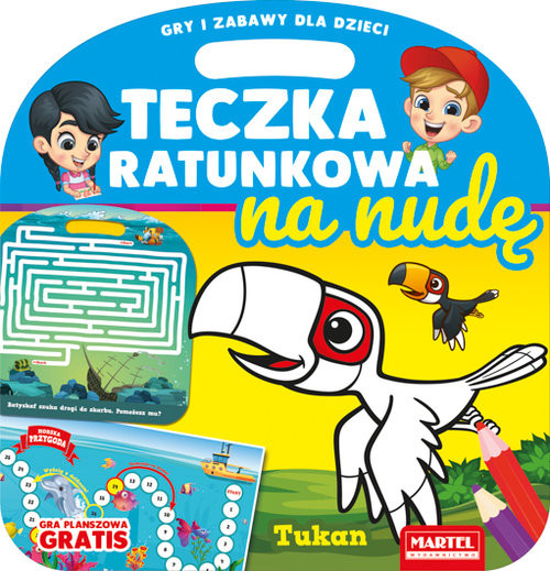 okładka Teczka ratunkowa na nudę z grą Tukan książka | Adam Gdula