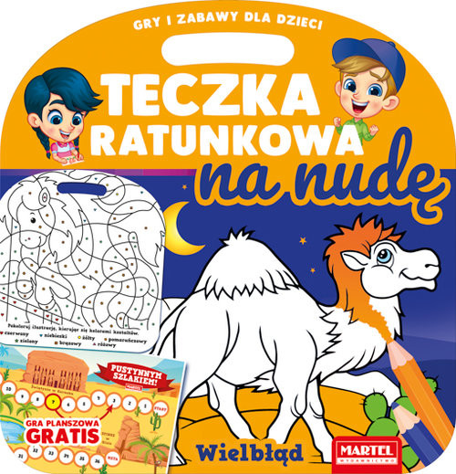 okładka Teczka ratunkowa na nudę z grą Wielbłąd książka | Adam Gdula