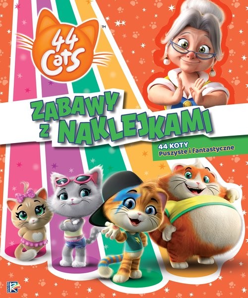 okładka 44 cats. Zabawy z naklejkami. 44 koty Puszyste i fantastyczne. książka | Opracowania Zbiorowe