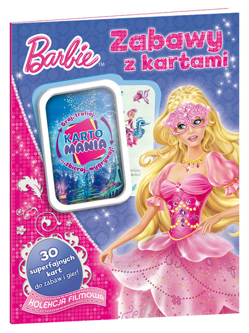 okładka Barbie Zabawy z kartami książka