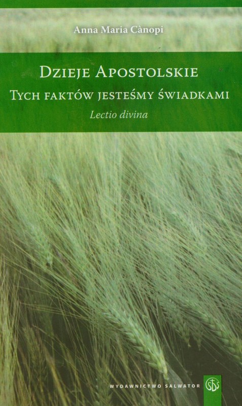 okładka Dzieje apostolskie Tych faktów jesteśmy świadkami Lectio divina książka | Anna Maria Canopi
