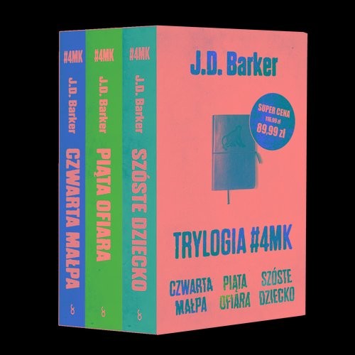 okładka Pakiet J.D. Barker (Czwarta małpa, Piąta ofiara, Szóste dziecko) książka | J. D. Barker