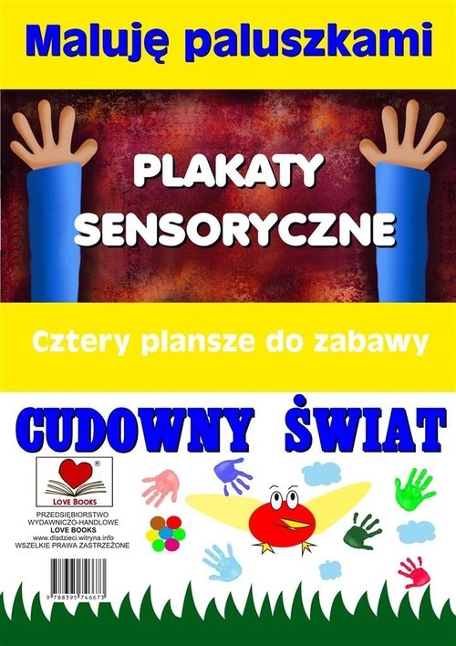 okładka Plakaty sensoryczne Maluję paluszkami Cudowny świat książka