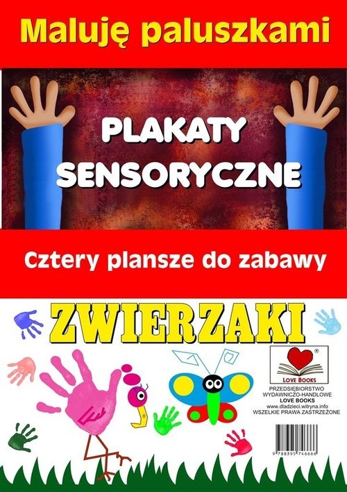 okładka Plakaty sensoryczne Maluję paluszkami Zwierzaki książka