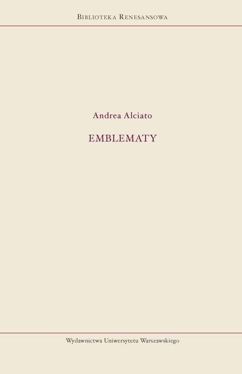okładka Emblematy książka | Andrea Alciato