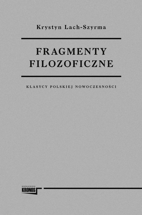 okładka Fragmenty filozoficzne książka | Lach-Szyrma Krystyn