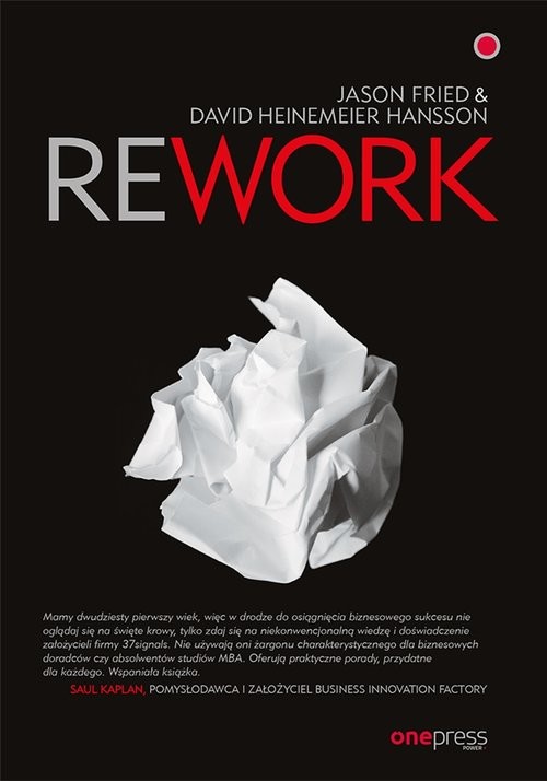 okładka Rework książka | Jason Fried, David Heinemeier Hansson