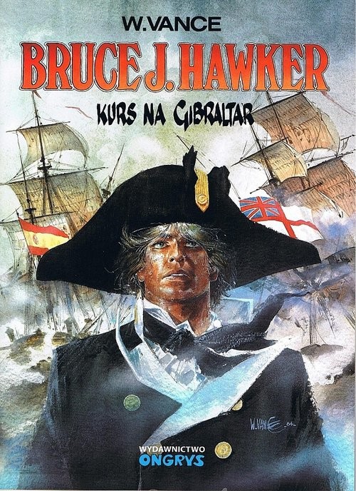 okładka Bruce J. Hawker 1 Kurs na Gibraltar książka | Vance W.