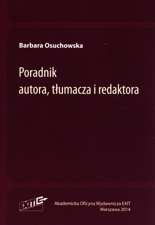 okładka Poradnik autora, tłumacza i redaktora książka | Barbara Osuchowska
