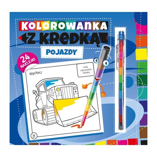 okładka Kolorowanka z kredką Pojazdy książka