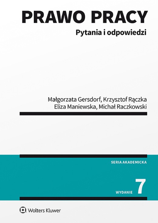 okładka Prawo pracy. Pytania i odpowiedzi (pdf) ebook | pdf | Eliza Maniewska, Małgorzata Gersdorf, Krzysztof Rączka, Michał Raczkowski