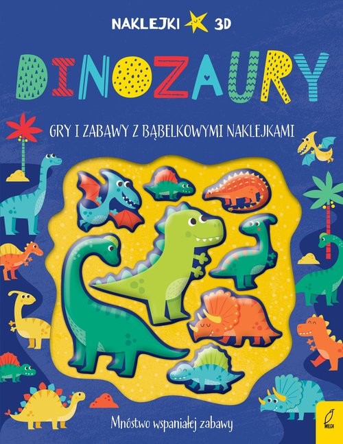 okładka Wypukłe naklejki Dinozaury książka