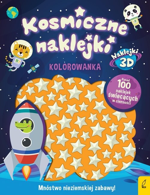 okładka Kosmiczne naklejki Kolorowanka książka