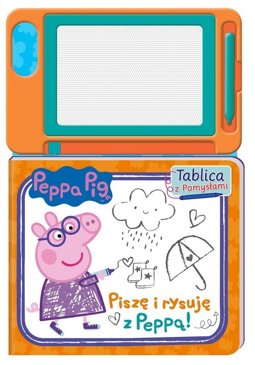 okładka Peppa Pig Tablica z pomysłami Piszę i rysuję z Peppą! książka | Opracowania Zbiorowe