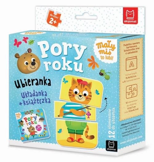 okładka Mały miś to lubi! Pory roku Ubieranka Układanka + książeczka książka