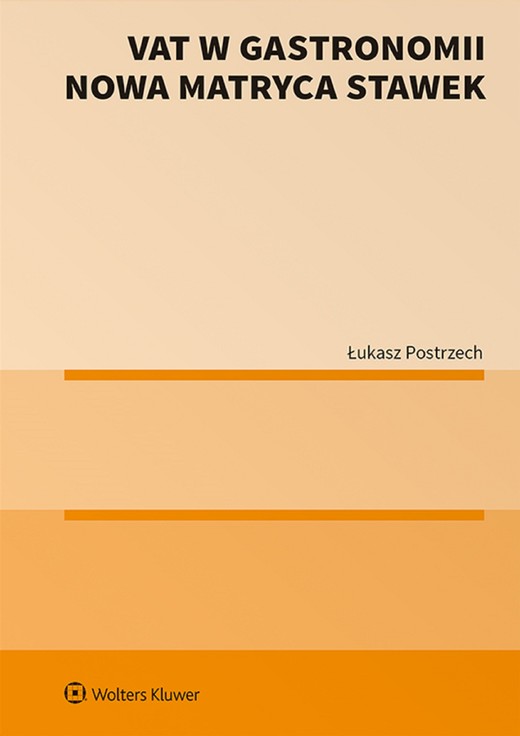 okładka VAT w gastronomii. Nowa matryca stawek (pdf) ebook | pdf | Łukasz Postrzech