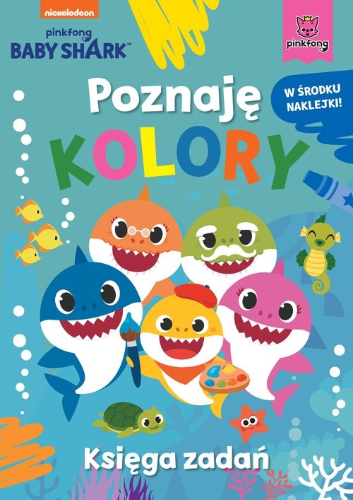 okładka Baby Shark Poznaję kolory Księga zadań książka