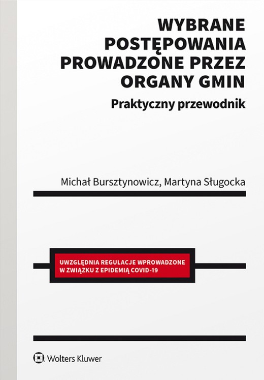 okładka Wybrane postępowania prowadzone przez organy gmin. Praktyczny przewodnik (pdf) ebook | pdf | Martyna Sługocka, Michał Bursztynowicz