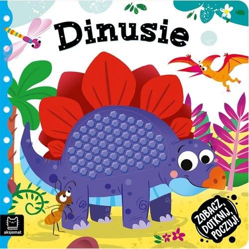 okładka Zobacz dotknij poczuj! Dinusie Książeczka sensoryczna książka | Wasilewicz Grażyna