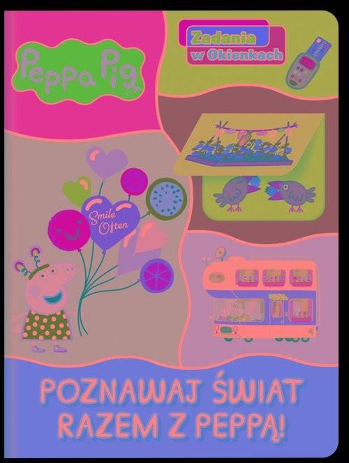 okładka Peppa Pig. Zadania w Okienkach. Poznawaj świat razem z Peppą! książka | Opracowania Zbiorowe
