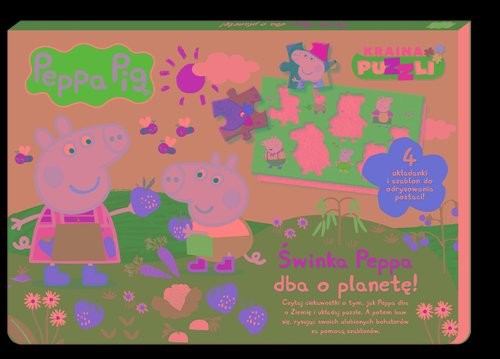 okładka Peppa Pig. Kraina puzzli. Świnka Peppa dba o planetę! książka | Opracowania Zbiorowe