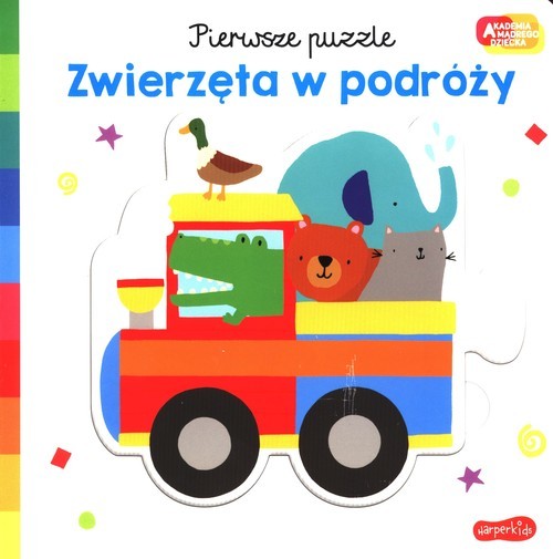 okładka Zwierzęta w podróży Akademia mądrego dziecka. Pierwsze puzzle książka | Barlow Lisa, Barlow Damien