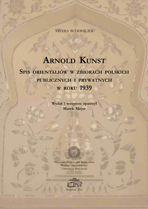 okładka Spis orientaliów w zbiorach polskich publicznych i prywatnych w roku1939 książka | Arnold Kunst