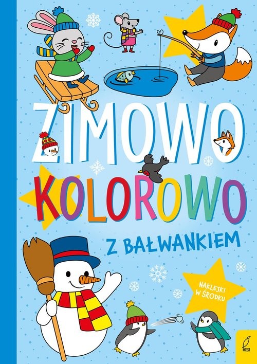 okładka Zimowo kolorowo Z bałwankiem książka