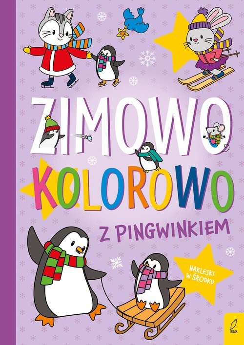 okładka Zimowo kolorowo Z pingwinkiem książka