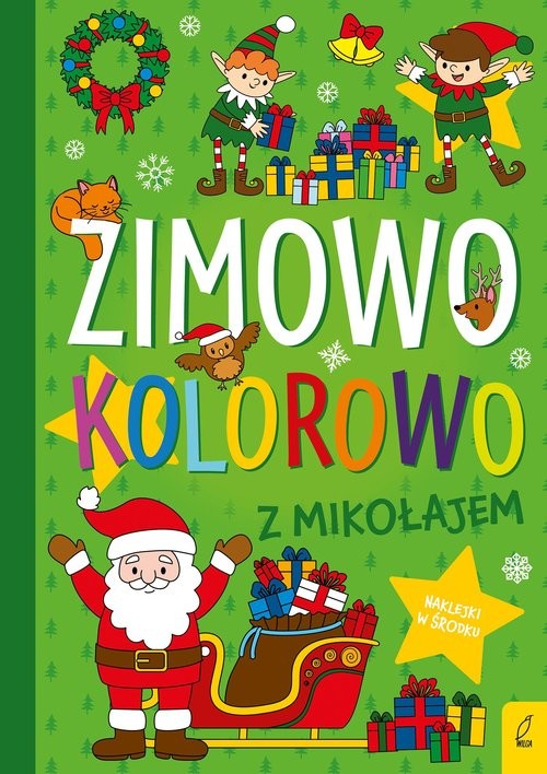 okładka Zimowo kolorowo Z Mikołajem książka