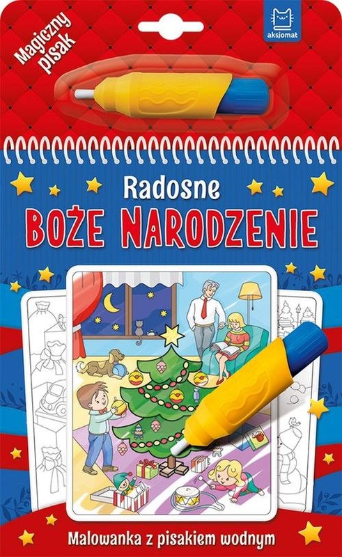 okładka Radosne Boże Narodzenie Malowanka z pisakiem wodnym książka
