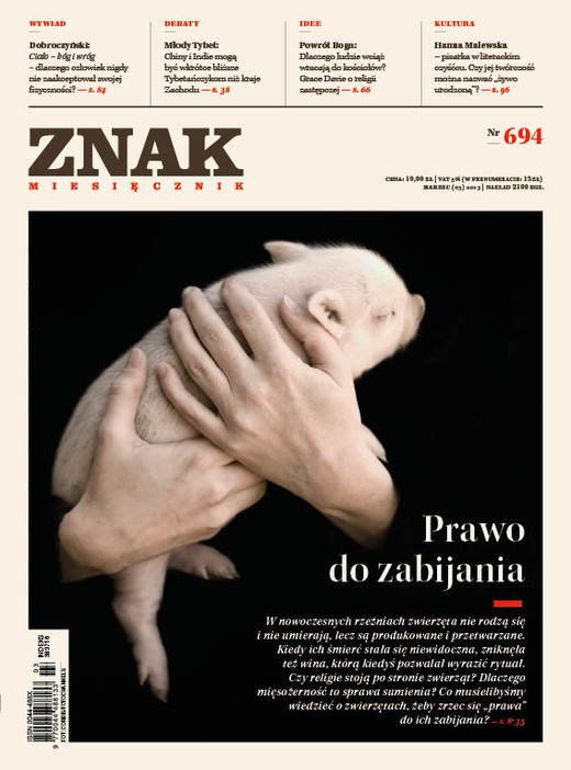 okładka MIESIĘCZNIK „ZNAK”, marzec 2013, nr 694 książka