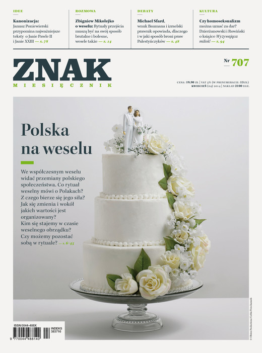 okładka Miesięcznik „ZNAK”, kwiecień 2014, nr 707 książka