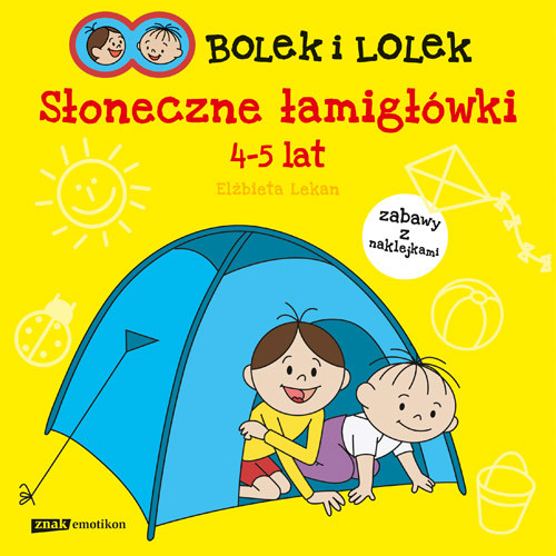 okładka Bolek i Lolek. Słoneczne łamigłówki książka | Elżbieta Lekan