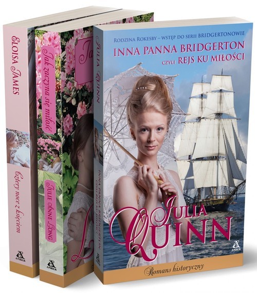 okładka Inna Panna Bridgerton / Jak zaczyna się miłość / Cztery noce z księciem Pakiet książka | Julia Quinn, Julie Anne Long, Eloisa James