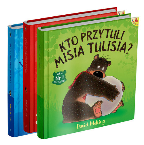 okładka Pakiet Kto przytuli Misia Tulisia?/ Kochamy Cię, Misiu Tulisiu / Miś Tuliś idzie do przedszkola książka | David Melling