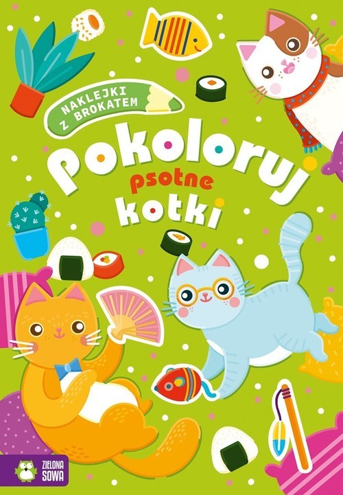 okładka Pokoloruj psotne kotki książka