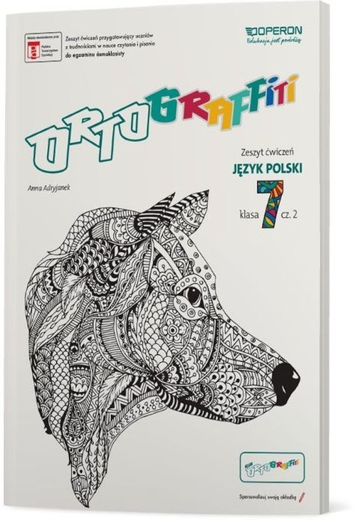 okładka Ortograffiti 7 Język polski Zeszyt ćwiczeń Część 2 Szkoła podstawowa książka | Anna Adryjanek