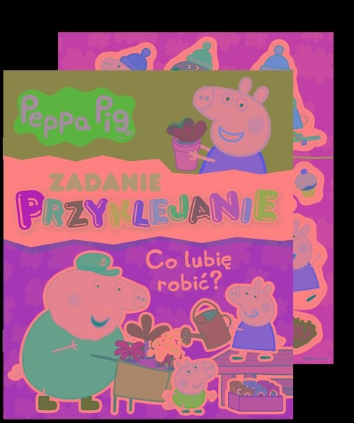okładka Peppa Pig Zadanie Przyklejanie Co lubię robić? książka