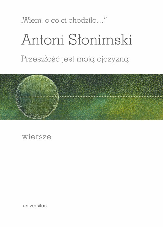 okładka „Wiem, o co ci chodziło…". Przeszłość jest moją ojczyzną. Wiersze ebook | pdf | Antoni Słonimski