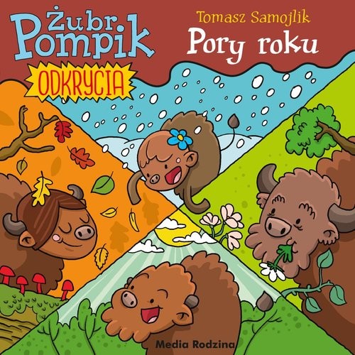 okładka Żubr Pompik Odkrycia 2 Pory roku książka | Samojlik Tomasz
