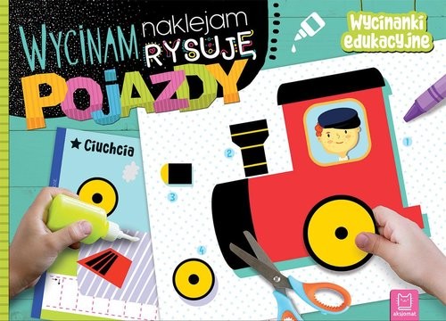 okładka Wycinam naklejam rysuję Pojazdy Wycinanki edukacyjne książka | Agnieszka Bator