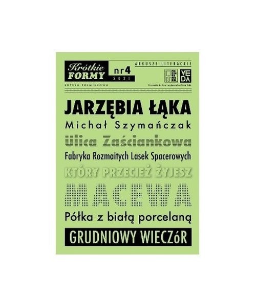 okładka Jarzębia Łąka Krótkie Formy 4 / Veda książka | Szymańczak Michał