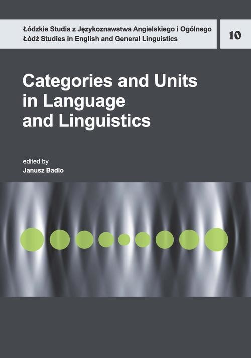okładka Categories and Units in Language and Linguistics ebook | pdf | Opracowania Zbiorowe