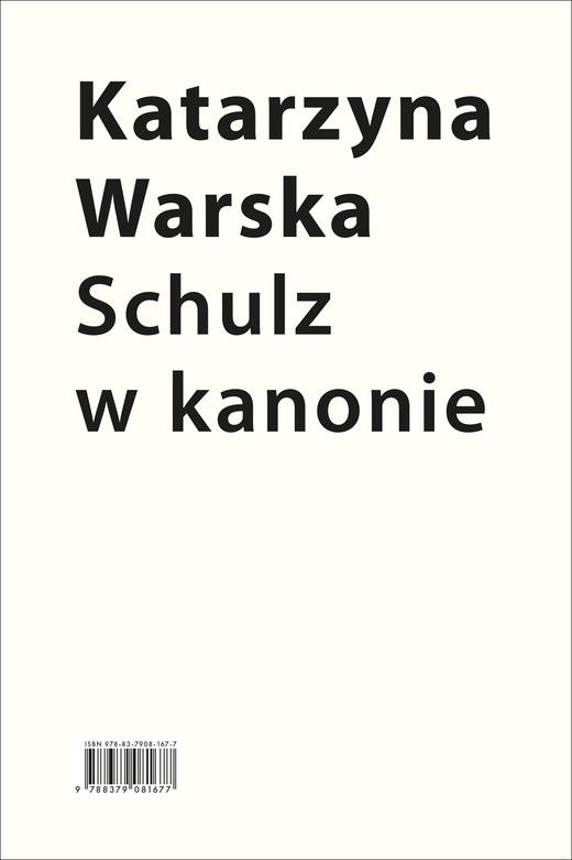 okładka Schulz w kanonie ebook | epub, mobi | Katarzyna Warska