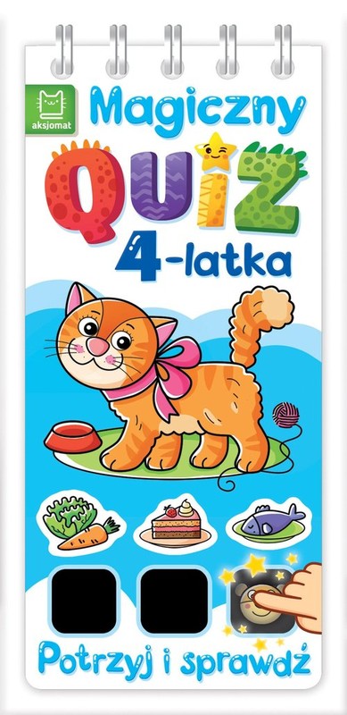 okładka Magiczny quiz 4-latka Potrzyj i sprawdź! książka | Kajdana Sylwia