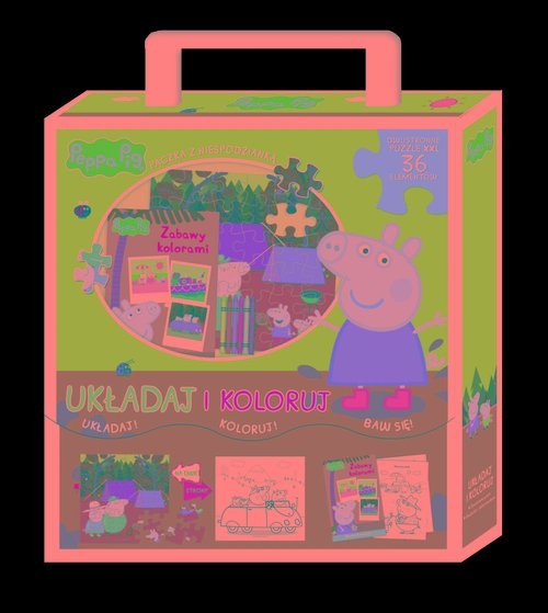 okładka Peppa Pig Układaj i koloruj Zabawa kolorami książka
