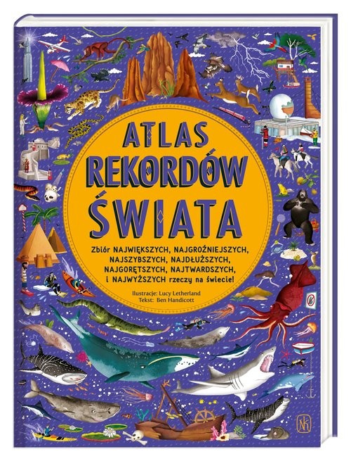 okładka Atlas rekordów świata książka | Emily Hawkins