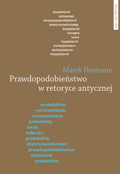 okładka Prawdopodobieństwo w retoryce antycznej książka | Hermann Marek